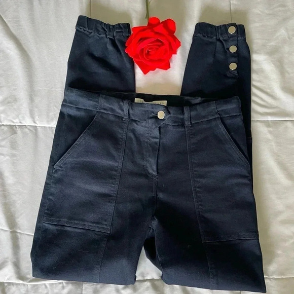 Veronica Beard blue crop jogger denim - Picture 1 of 9